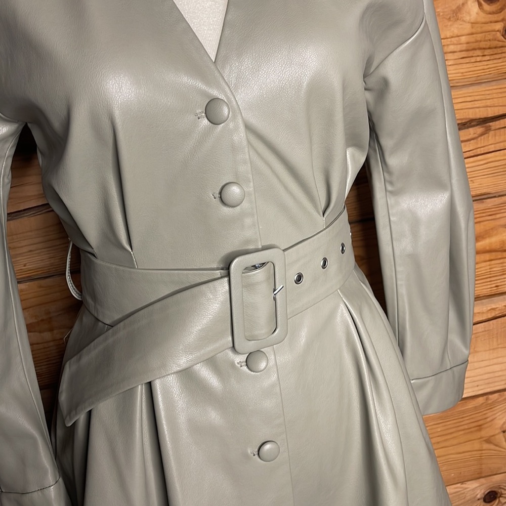 Zara Button Up Belted Jacket Extra Small - image 4